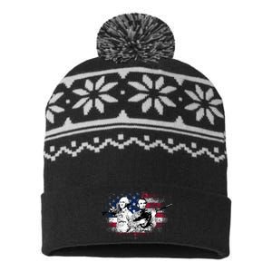 American Washington Lincoln Soldiers USA-Made Snowflake Beanie