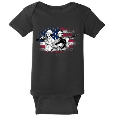 American Washington Lincoln Soldiers Baby Bodysuit