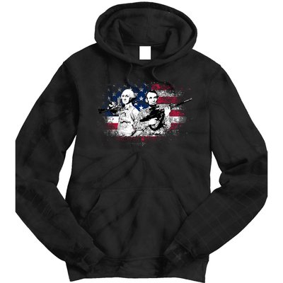 American Washington Lincoln Soldiers Tie Dye Hoodie