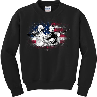 American Washington Lincoln Soldiers Kids Sweatshirt