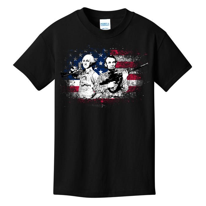 American Washington Lincoln Soldiers Kids T-Shirt