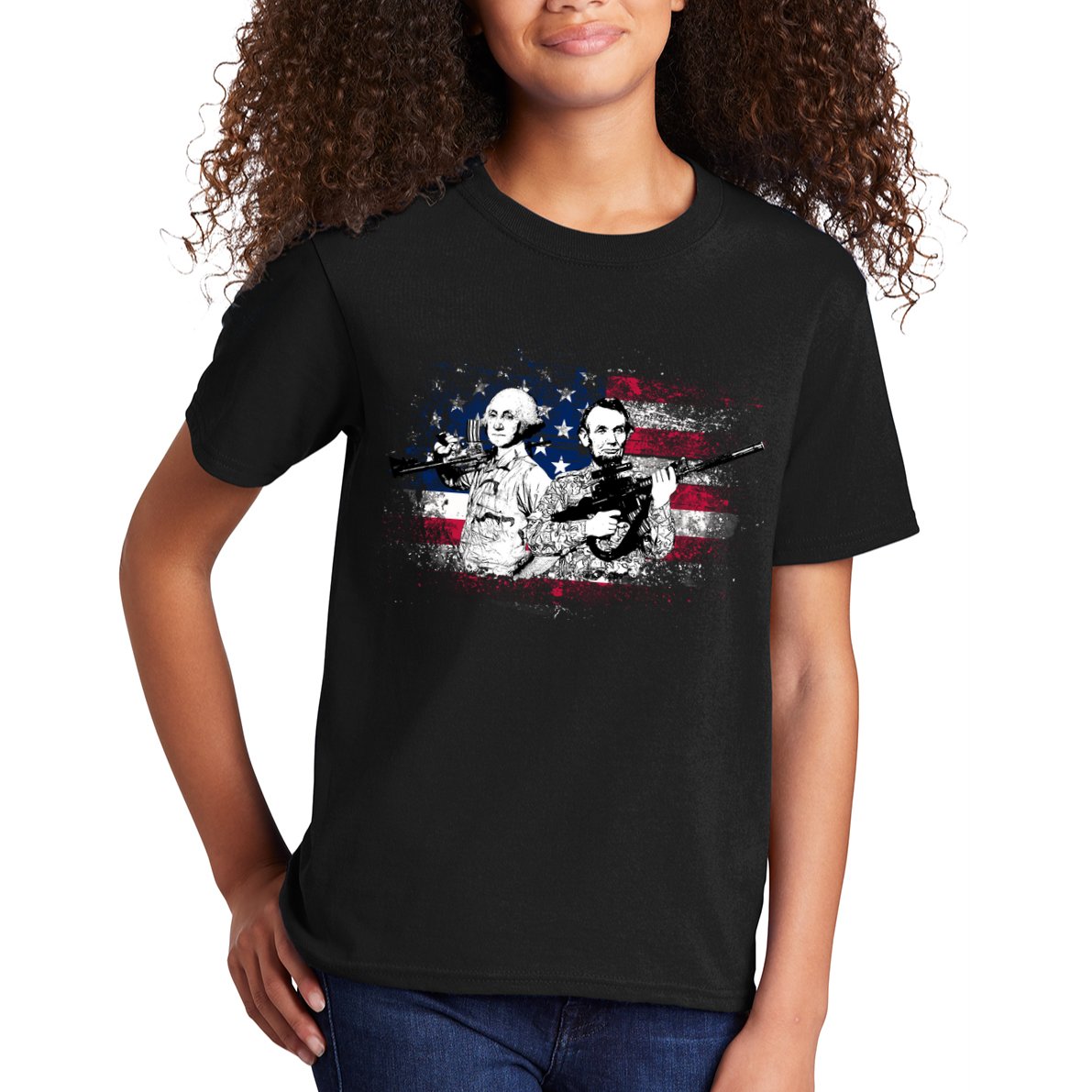 American Washington Lincoln Soldiers Kids T-Shirt