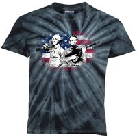 American Washington Lincoln Soldiers Kids Tie-Dye T-Shirt