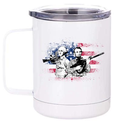 American Washington Lincoln Soldiers 12 oz Stainless Steel Tumbler Cup