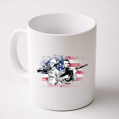 American Washington Lincoln Soldiers Coffee Mug