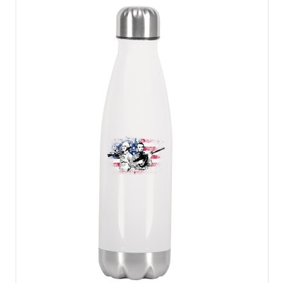 American Washington Lincoln Soldiers Stainless Steel Insulated Water Bottle