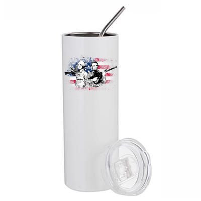 American Washington Lincoln Soldiers Stainless Steel Tumbler