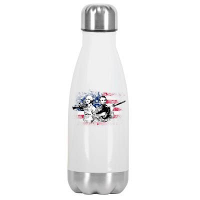 American Washington Lincoln Soldiers Stainless Steel Insulated Water Bottle