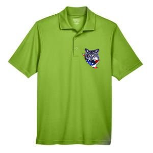 American Wolf USA Bandanna Men's Origin Performance Pique Polo