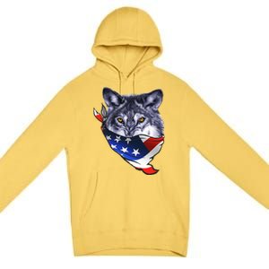 American Wolf USA Bandanna Premium Pullover Hoodie