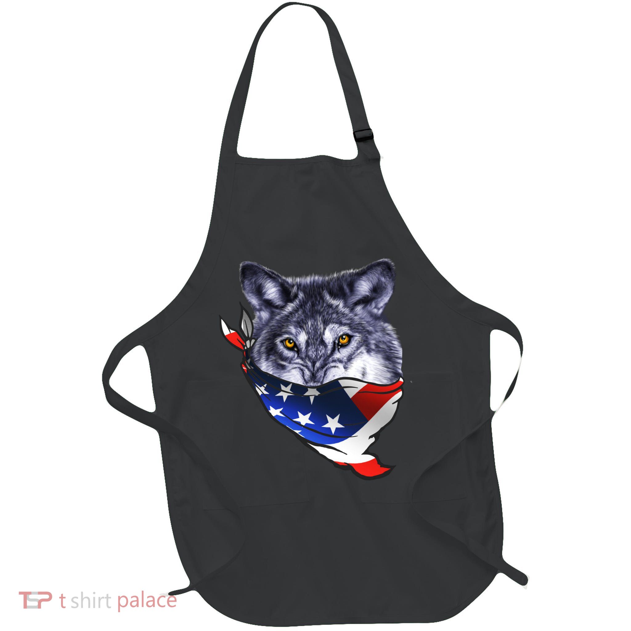 American Wolf USA Bandanna Full-Length Apron With Pockets