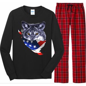 American Wolf USA Bandanna Long Sleeve Pajama Set