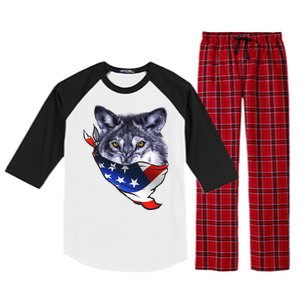 American Wolf USA Bandanna Raglan Sleeve Pajama Set