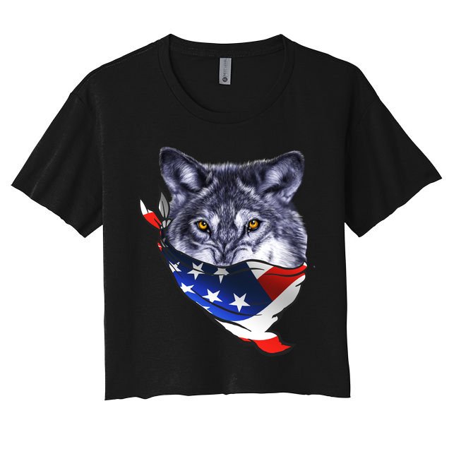 American Wolf USA Bandanna Crop Top