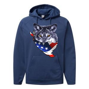 American Wolf USA Bandanna Performance Fleece Hoodie