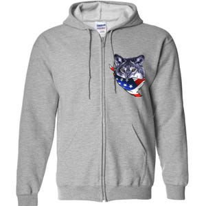 American Wolf USA Bandanna Full Zip Hoodie