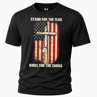 Americans Stand For The Flag Kneel For The Cross Performance Shirt