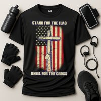 Americans Stand For The Flag Kneel For The Cross Performance Shirt