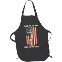 Americans Stand For The Flag Kneel For The Cross Apron