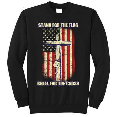 Americans Stand For The Flag Kneel For The Cross Sweatshirt
