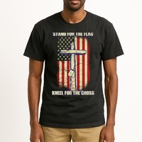 Americans Stand For The Flag Kneel For The Cross Tall T-Shirt