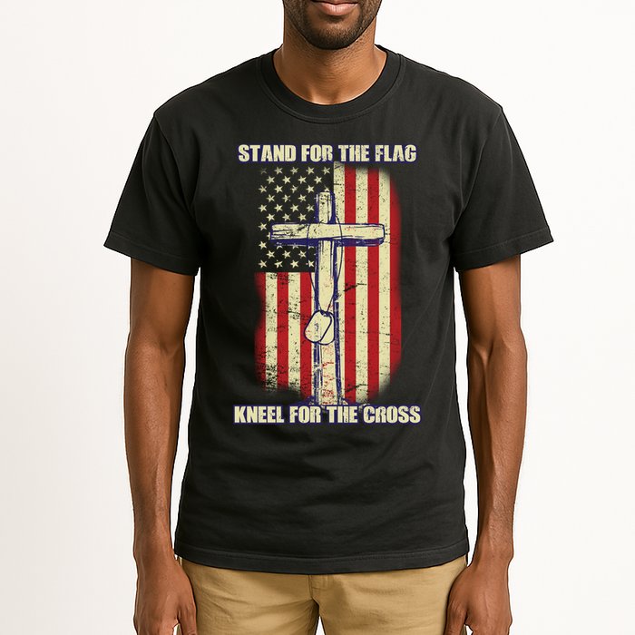 Americans Stand For The Flag Kneel For The Cross Tall T-Shirt