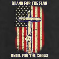 Americans Stand For The Flag Kneel For The Cross 15oz Campfire Ceramic Mug