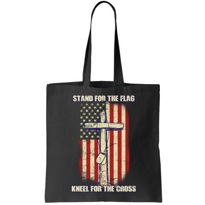 Americans Stand For The Flag Kneel For The Cross Bag