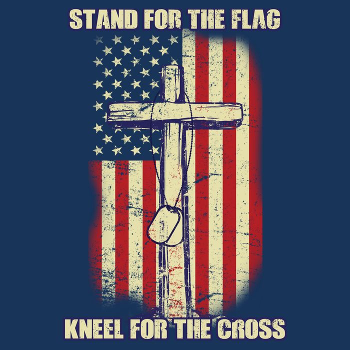 Americans Stand For The Flag Kneel For The Cross Infant Baby Jersey Bodysuit