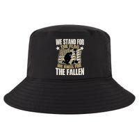 Americans We Stand For The Flag Kneel For The Fallen Cool Comfort Performance Bucket Hat