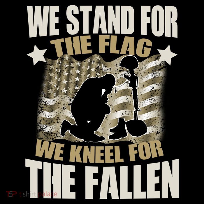 Americans We Stand For The Flag Kneel For The Fallen Performance Shirt