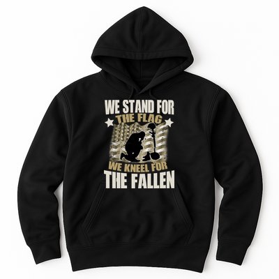 Americans We Stand For The Flag Kneel For The Fallen Hoodie