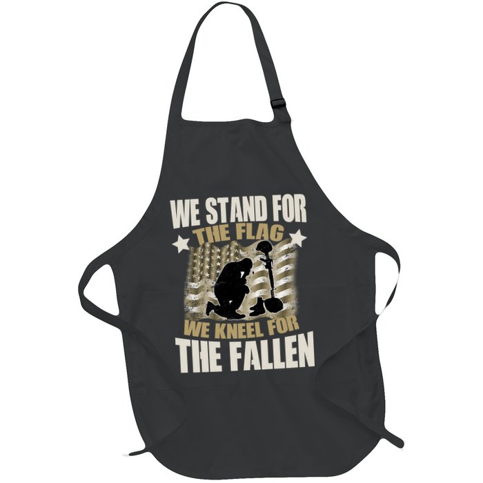 Americans We Stand For The Flag Kneel For The Fallen Apron