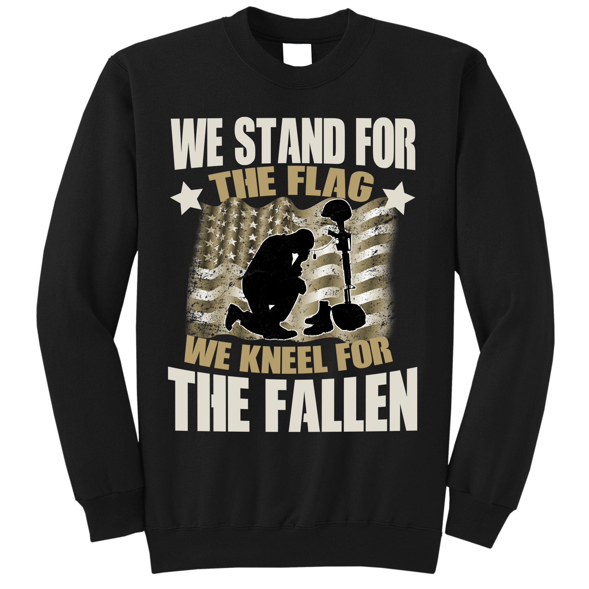 Americans We Stand For The Flag Kneel For The Fallen Sweatshirt