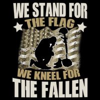 Americans We Stand For The Flag Kneel For The Fallen 7-Panel Snapback Hat