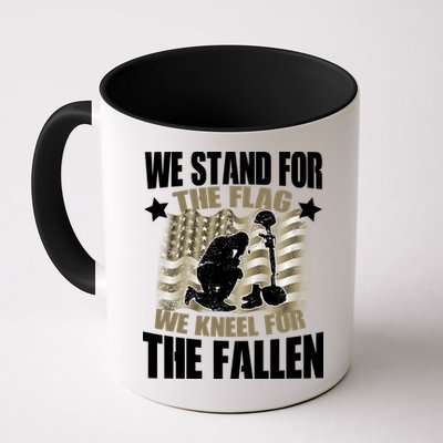 Americans We Stand For The Flag Kneel For The Fallen Mug