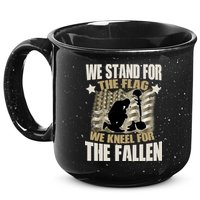 Americans We Stand For The Flag Kneel For The Fallen 15oz Campfire Ceramic Mug