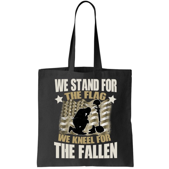 Americans We Stand For The Flag Kneel For The Fallen Bag