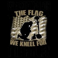 Americans We Stand For The Flag Kneel For The Fallen 16oz Travel Tumbler