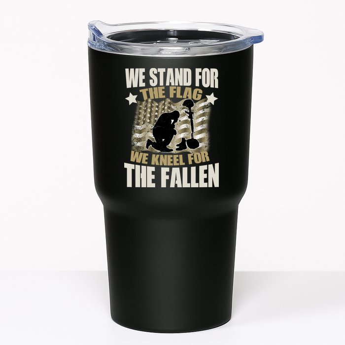 Americans We Stand For The Flag Kneel For The Fallen Tumbler