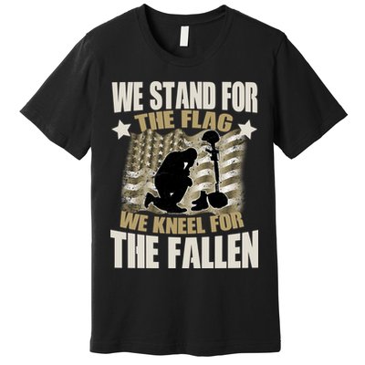 Americans We Stand For The Flag Kneel For The Fallen Premium T-Shirt