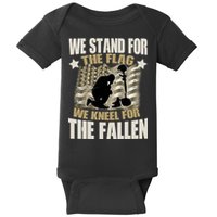Americans We Stand For The Flag Kneel For The Fallen Baby Bodysuit