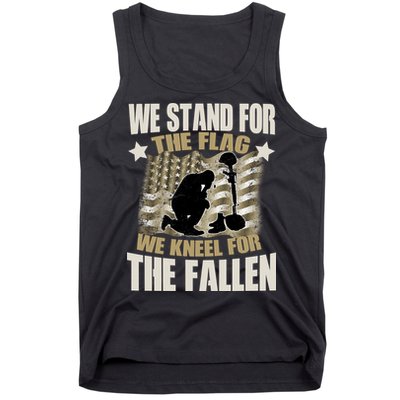 Americans We Stand For The Flag Kneel For The Fallen Tank Top