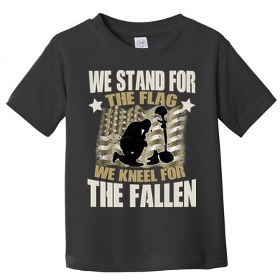 Americans We Stand For The Flag Kneel For The Fallen Toddler T-Shirt