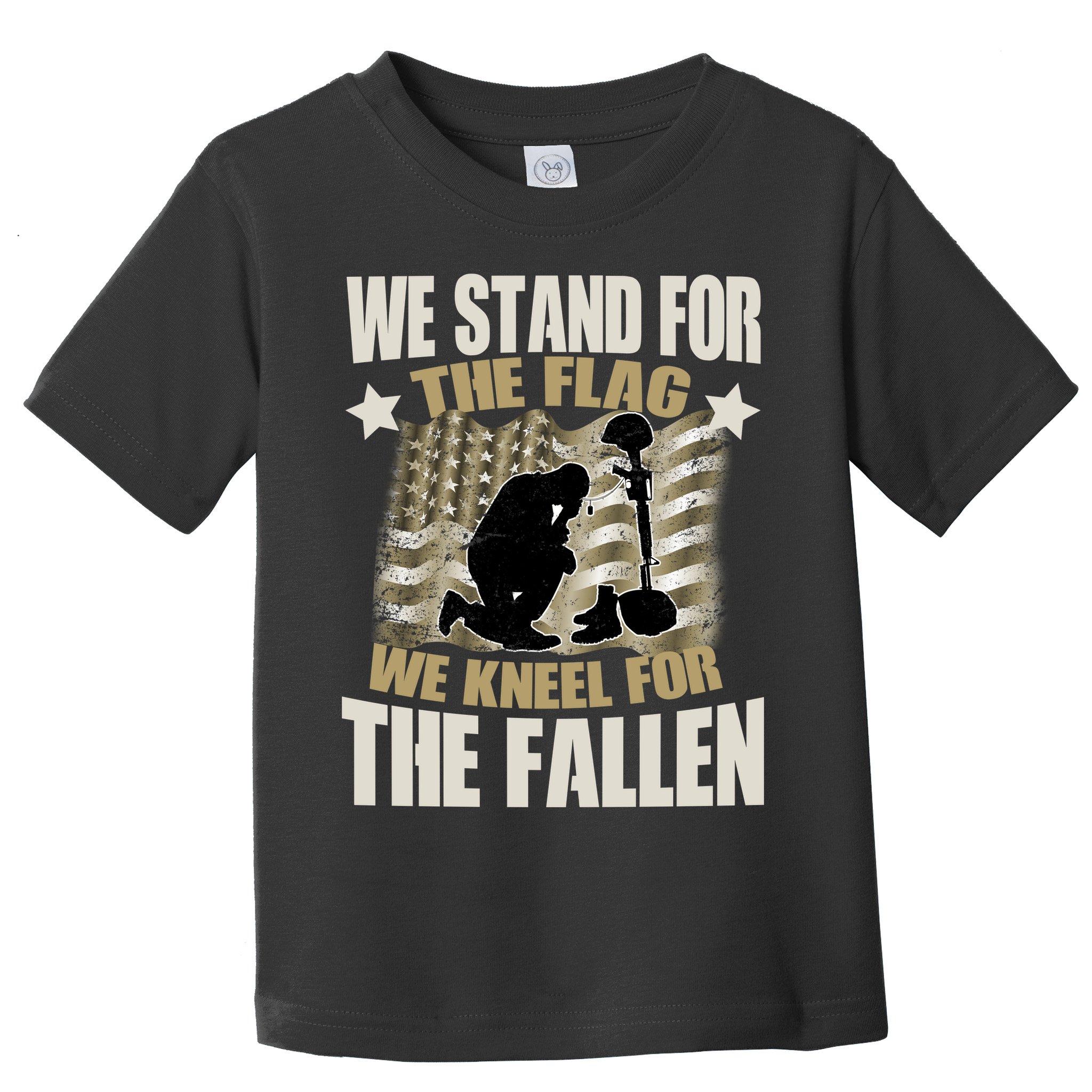 Americans We Stand For The Flag Kneel For The Fallen Toddler T-Shirt