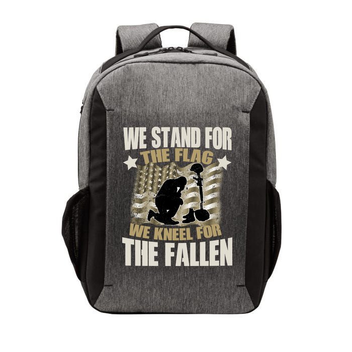 Americans We Stand For The Flag Kneel For The Fallen Vector Backpack