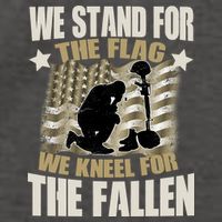 Americans We Stand For The Flag Kneel For The Fallen Vector Backpack