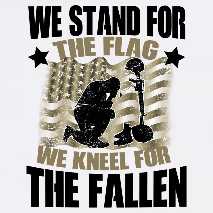 Americans We Stand For The Flag Kneel For The Fallen Garment-Dyed Sweatshirt