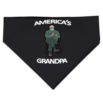 America's Grandpa Bernie Sanders Mitten Meme USA-Made Doggie Bandana