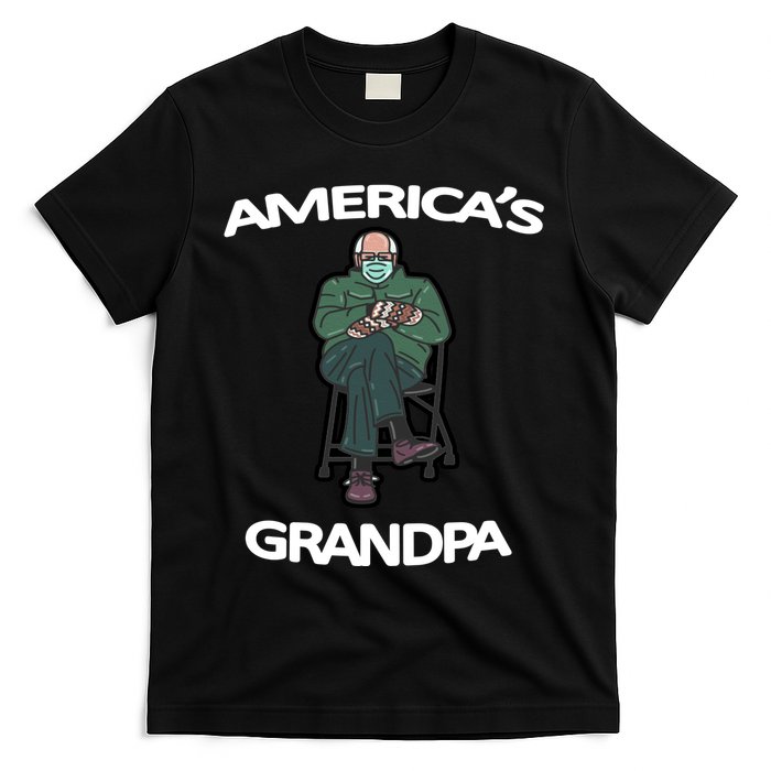 America's Grandpa Bernie Sanders Mitten Meme T-Shirt